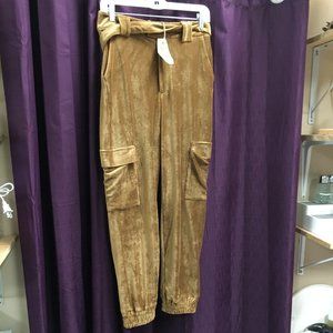Easel Velvet Pants with belt